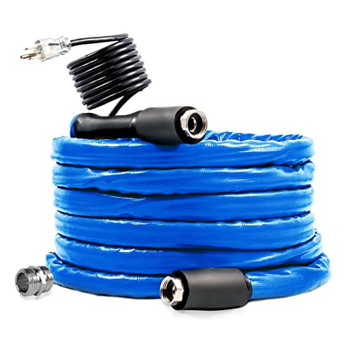 Camco 25ft Cold Weather Heated Drinking Water Hose Can Withstand Temperatures Down to -40°F/C- Lead and BPA Free, Reinforced for Maximum Kink Resistance 5/8" Inner Diameter (22923)