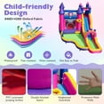 thumbnail image 6 of Spaco Princess-Themed Inflatable Water Slide, 680W Efficient Blower, Climbing Wall + Slide + Basketball Hoop, Magical Play Experience, Multicolor, 6 of 7