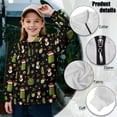 thumbnail image 6 of Uorisanigo Kids Girls Sweatshirt Oversized Funny Christmas Cucumber Quarter Zip Up Sweatshirts School Long Sleeve Pullover Top Drop Shoulder Cropped Pullover Hoodies Fall Clothes, 6 of 7