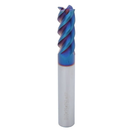 

2024 HRC65° Milling Cutter NanO Coated Tungsten Steel 4-Flute Flat End Mill 10mm (10x25x10Dx75L)
