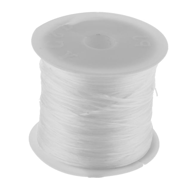 simhoa Elastic String Cord Thread Beading String for Making Bracelet Necklace White