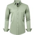 thumbnail image 1 of J.VER Camisas de vestir para hombre, camisa formal de manga larga, elástica, sin arrugas, informal, con botones, 1 of 4