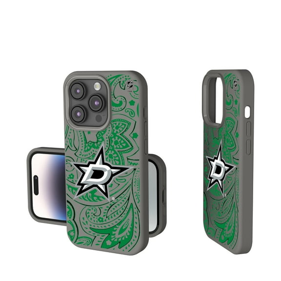 Keyscaper Gray Dallas Stars Paisley Soft Touch iPhone Case