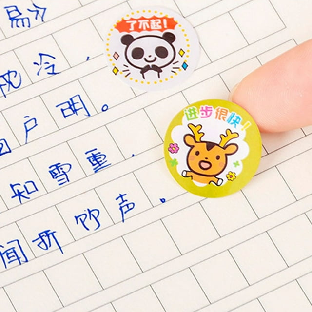 10 Sheets Commend Stickers Mini Lovely Removable PVC Mother Teacher Praise Praise Labels Cartoon Kindergarten Decorations Reward Decals Using Welldone