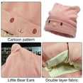 thumbnail image 3 of Tuque Tricotée à Revers pour Femmes et Adolescentes avec Chat et Chaton, Bonnet d'Hiver pour l'Extérieur, Extensible, pour Ski, 3 of 5