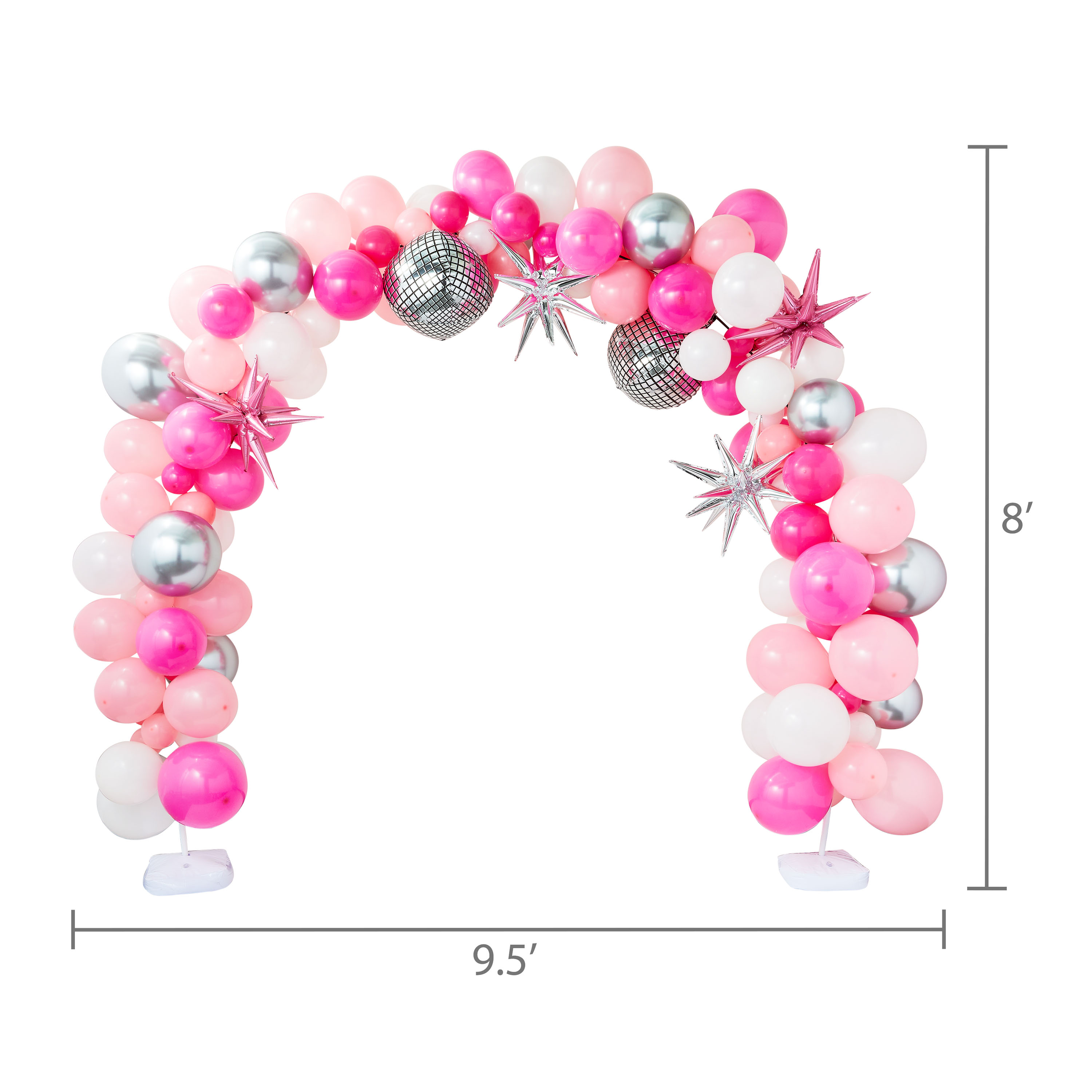 Way To Celebrate Pink Disco Balloon Arch Kit, 131 Pieces photo 5