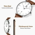 thumbnail image 2 of Watches for Man Ultra-Thin Men’s Quartz Watch with Large Minimalist Dial,Date Window ,Leather strap,Gift for Man Father's Day gift, 2 of 9