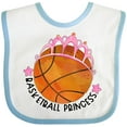 thumbnail image 3 of Inktastic Basketball Princess Tiara Girls Baby Bib, 3 of 4