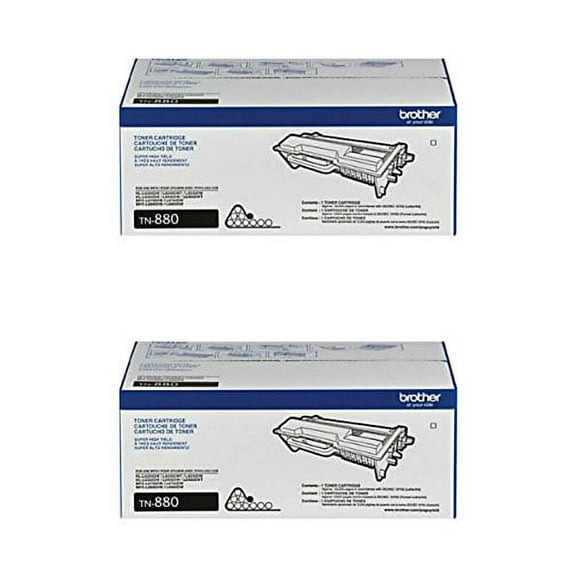 Brother Genuine TN-880 (TN880) Super High Yield Black Laser Toner Cartridge 2-Pack
