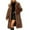 Coffee, variant on absuyy Winter Coats for Women Faux Fur Thick Cardigan Mid Length Long Sleeve Lapel Overcoat Warm Coffee Size L