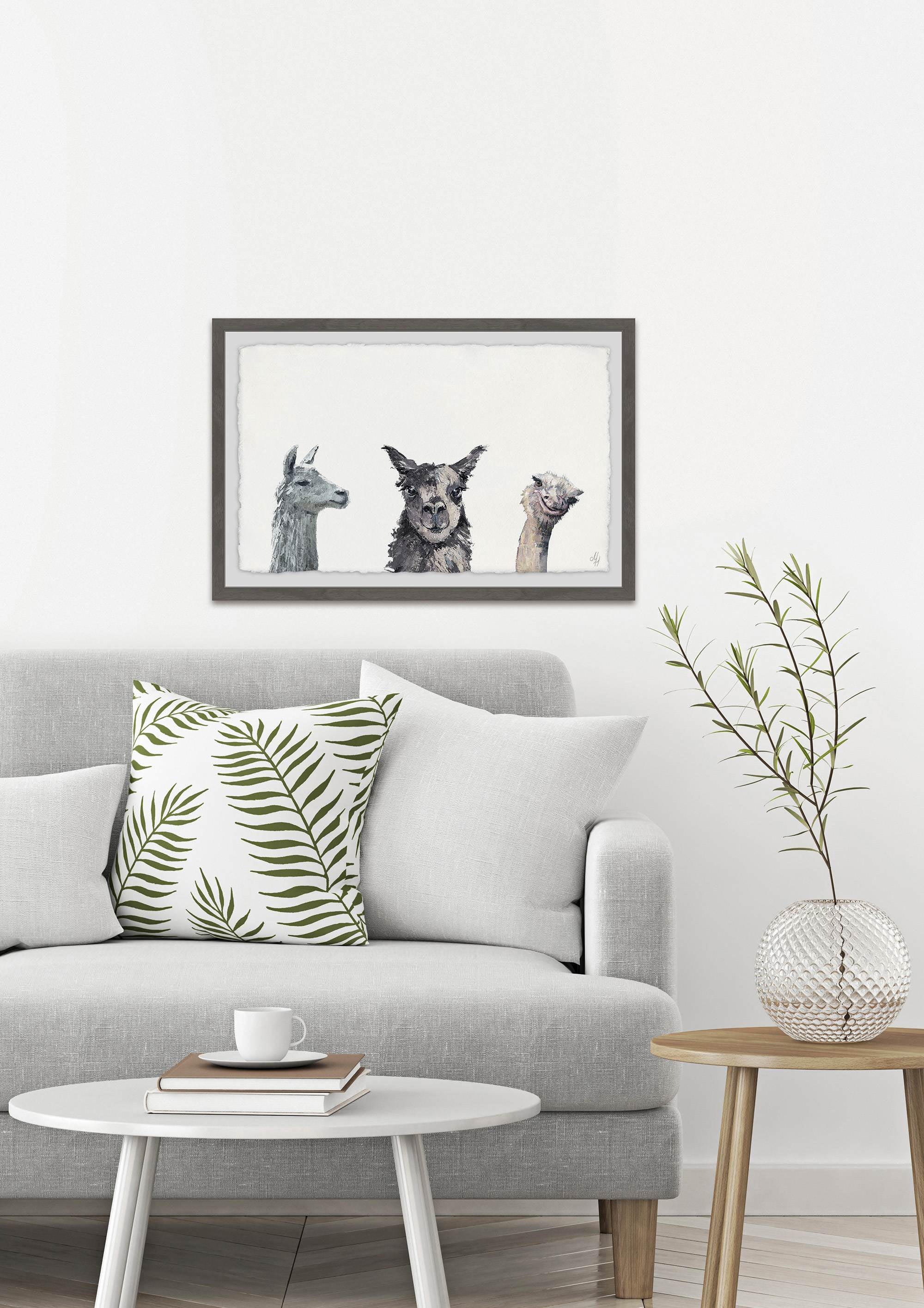 Cheeky Trio Framed Painting Print