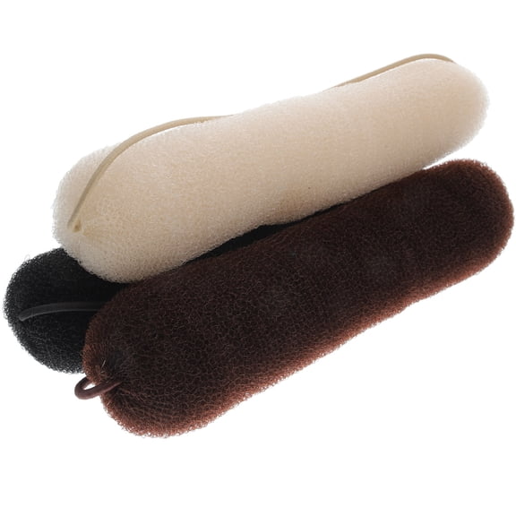 BESTYASH 3Pcs Hair Bun Maker Donut Assorted Color Easy to Use Hair Accessories for Stylish Updo and Secure Hold