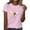 Pink, variant on Sexlip Women's Dragonfly Print Short Sleeve T Shirt Cute Design Lightweight Material Daily Casual Wear White L