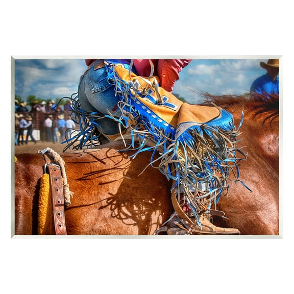 Stupell Industries Cowboy at Rodeo Photography Animals & Insects Photography Unframed Art Print Wall Art, 15 x 10