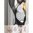 thumbnail image 6 of Black Gold Line Sheer Curtains for Living Room Bedroom, Light-filtering Sheer Curtain, Street Art Rod Pocket Voile Window Treatment Drapes, 52’’Wx108’’L, 2 Panels Set, 6 of 7