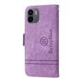 thumbnail image 5 of For Samsung M33 5G Case Leather Pure Magnetic Clasp Card Phone Cover - Purple, 5 of 5