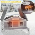 thumbnail image 6 of Outdoor Cat House 100% Insulated Feral Kitty Shelter with Liner Weatherproof for Winter,Extra Large Room, 6 of 6