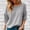 Grey, variant on 2024 Summer New Women's Casual And Comfortable Commuting Cropped Sleeve Solid Color T Shirt Dry Tech Shirts Women Running Tee Shirts Women T Shirts Spandex Short Sleeve Scrub Jackets Dark Tee Women
