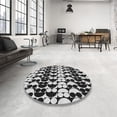 thumbnail image 4 of Ahgly Company Machine Washable Indoor Round Transitional Midnight Gray Area Rugs, 5' Round, 4 of 7