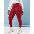 thumbnail image 1 of Escalera de colores rasgado más tamaño pantalones flacos Rosegal Pantalones de talla grande, 1 of 5