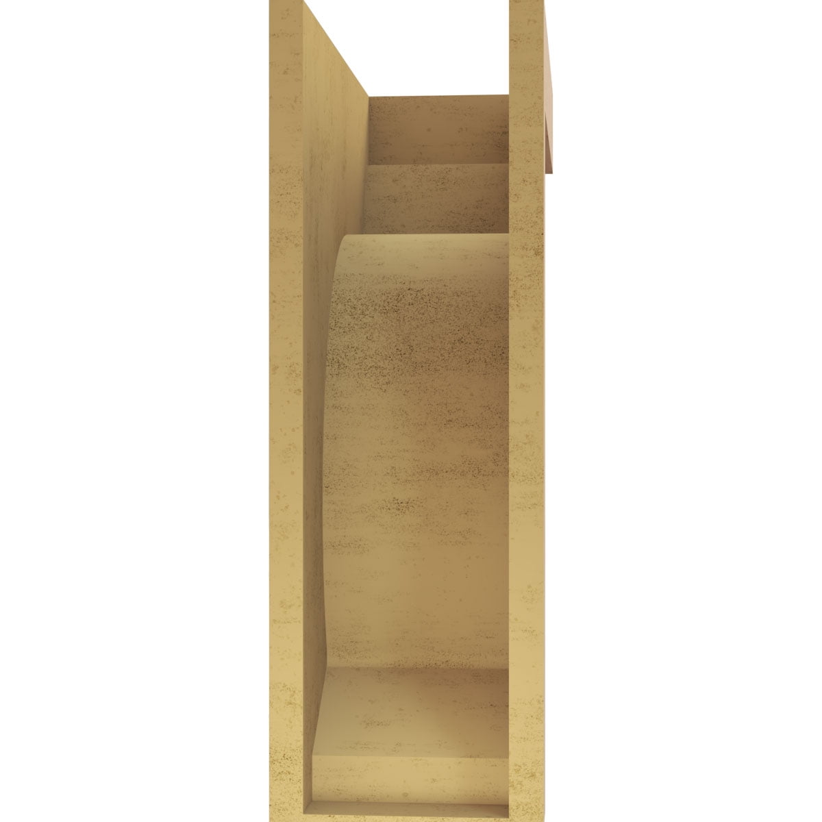 12"W x 24"D x 36"H Classic Emerson Rough Cedar Woodgrain TimberThane Corbel, Primed Tan