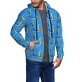 thumbnail image 2 of Uemuo Colorful Snake for Men's Fashion Full-zip Hoodies & Sweatshirts with Kangaroo Pocket, Zip-up Hooded Sweatshirt, Moisture Wicking & Breathable-X-Large, 2 of 5