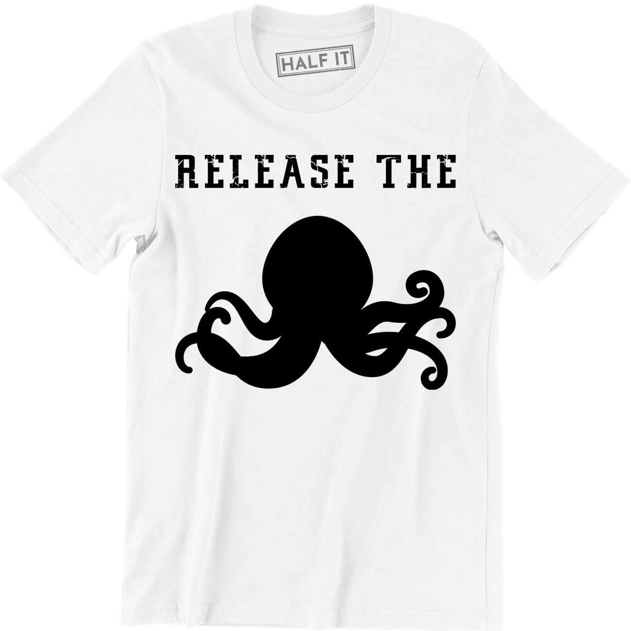 release the octopus titan giant monster squid boat men s t shirt walmart com