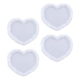 thumbnail image 4 of de silicona de fundición de resina de posavasos de 4 Uds., manualidades de resina DIY, posavasos decorativos para hacer posavasos, bandeja Corazón Sunnimix Fabricación de silicona de posavasos, 4 of 7