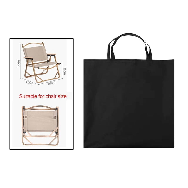 Maoww Sac de Rangement pour Chaise Pliable Imperméable pour Chaise de Plage Chaise de Transport Noir Petit
