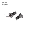 thumbnail image 2 of Uxcell M3 x 5mm Phillips Screw Fastener Black Zinc Plated 500 Pack, 2 of 5