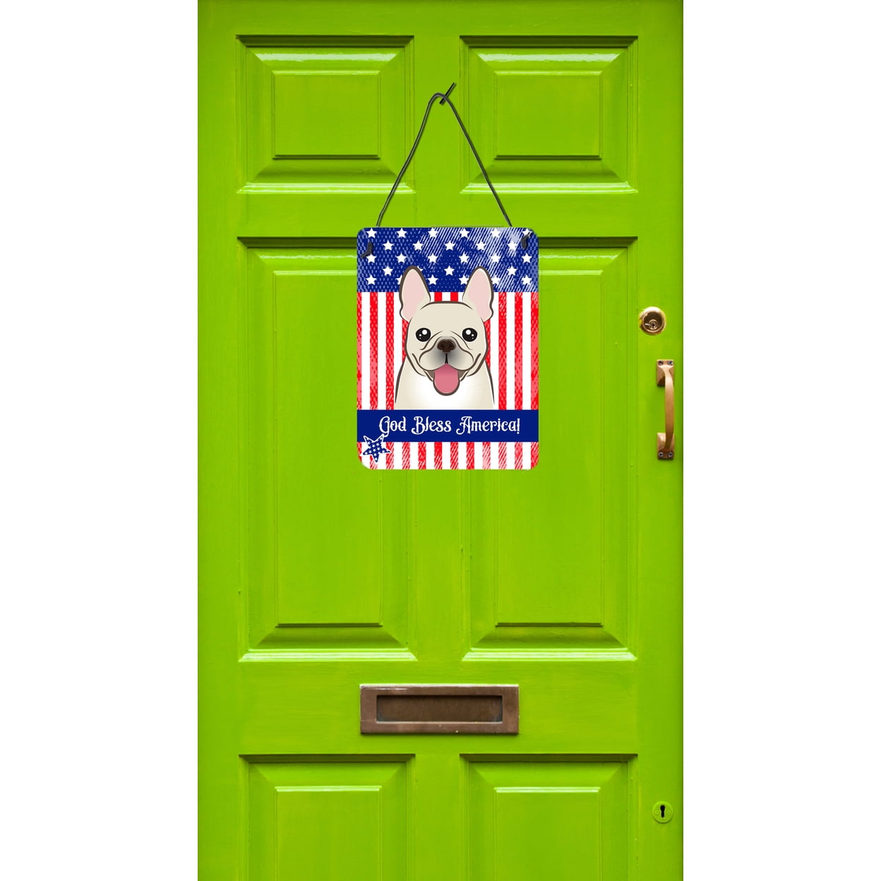 American Flag Design with Dog Wall or Door Hanging Prints