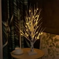 thumbnail image 1 of ÁRbol de Mesa, áRbol Blanco con Luces LED, Luces Blancas CáLidas para áRboles PequeñOs, Temporizador Alimentado por BateríA, áRbol Iluminado, 1 of 5