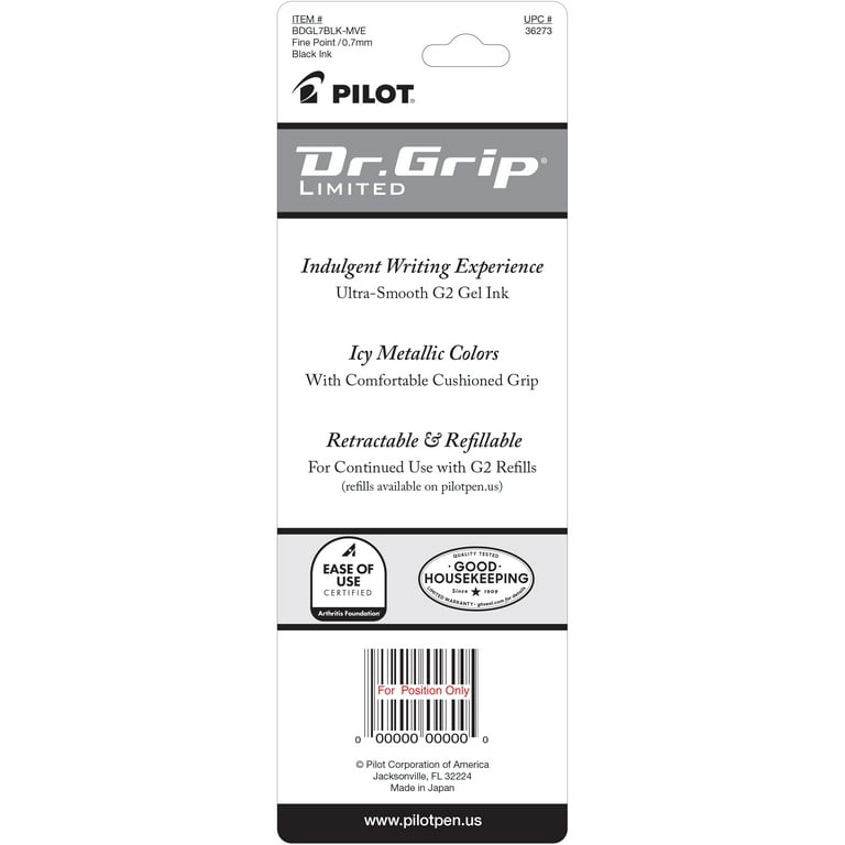 Pilot Dr. Grip Limited Gel Pen, Fine 0.7mm, Mauve, Black Ink photo 5