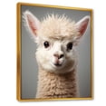 thumbnail image 2 of Designart "Majestic Portrait of an Alpaca in White" Animals Framed Wall Art - Traditional White Alpaca Living Room Framed Canvas Art, 2 of 6
