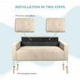 thumbnail image 6 of Lacoo Mid-Century Loveseat Sleeper Button Tufted 2 Seater Sofa, Beige Fabric, 6 of 10
