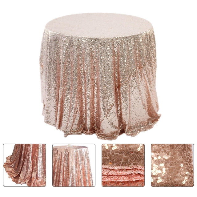 IDEANATEGRATE 1Ud Mantel De Rosa Con De Lentejuelas Para Uso En Celebraciones Y Protección
