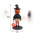 thumbnail image 3 of Cute Resin Ghost Sculpture with LED Night Light Fun Desktop Ornament for Seasonal Home Shelf and Halloween Tabletop Decoration, 8 Inch, 3 of 8