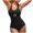 Black-1, variant on Virmaxy Women's Solid Color One-piece Tankini Swimsuit Without Steel Backless Strappy Bath Swimsuit Waist Cinching Swimwear With Bra Padded for Pool Party Vacation Black-1 L