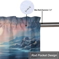 thumbnail image 5 of Cherry Blossom Kitchen Valance Curtains Japanese Style Full Moon Pink Flower Night Rod Pocket Window Valance for Living Room Bathroom Bedroom Kitchen 54 by 18 in, 1 Panel, 5 of 6