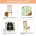 thumbnail image 4 of Pioneer Flower Seat Covers for Dining Room Chairs Set Of 6,Stretch Printed Washable Chair Seat Cover with Elastic Ties and Button,Removable Waterproof Couch Cushion Covers, 4 of 6