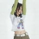 thumbnail image 3 of KOSAHIKI-Camiseta de manga larga con parche falso de dos piezas para mujer, camiseta gráfica Harajuku Y2k, Tops de estética Egirl, camiseta fina de verano gótica, 3 of 4