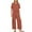 Orange, variant on jjayotai Women's New Summer Fall Jumpsuit, Solid Color Casual Cotton Linen Jumpsuits With Pockets Short-sleeved Wide-legged Pants Trousers