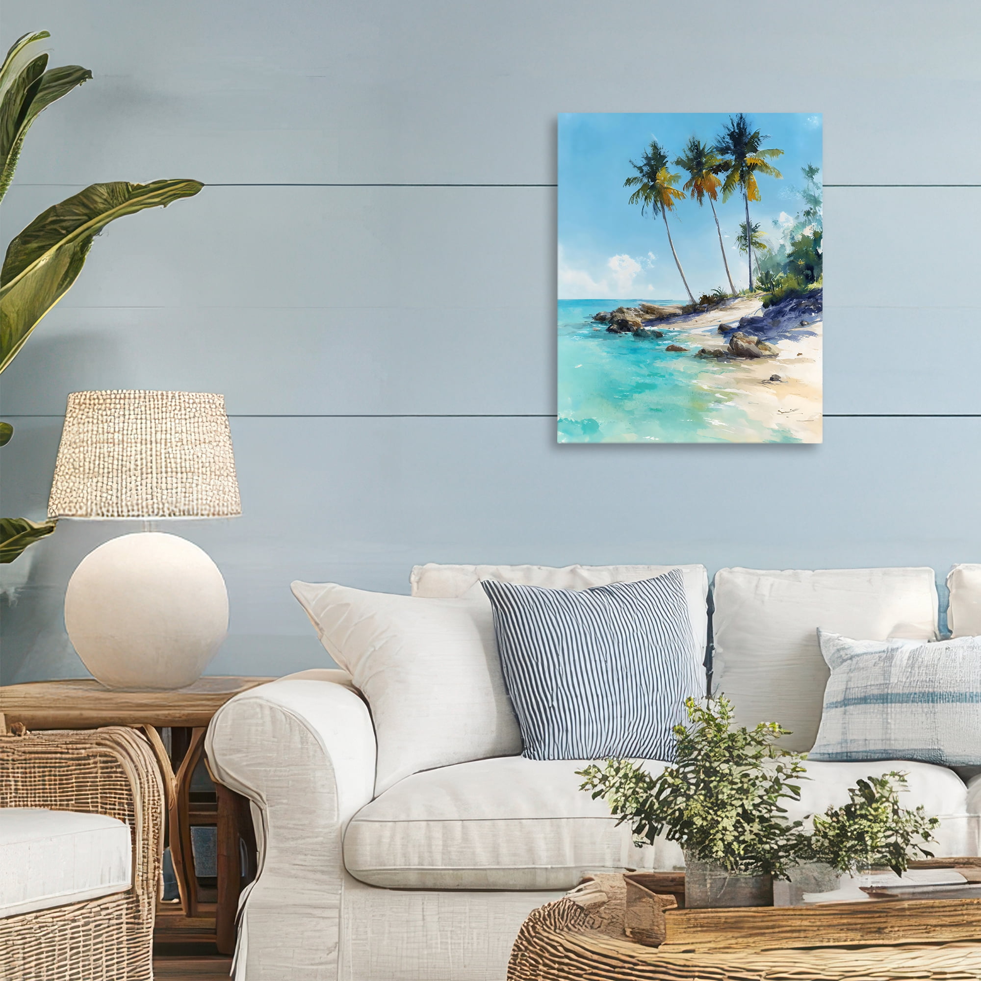 Stupell Industries Rocky Tropical Shore Canvas Wall Art, design by Franklyn Gregory
