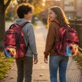 thumbnail image 3 of FUIALDOLG Flame Soccer Design Book Bag with Multi-Pocket Lightweight Bookbag, Durable 17 Inch School Bag for Kindergarten Back to School Daily Use, 3 of 9
