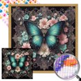 thumbnail image 1 of 5D DIY Taladro Parcial AB Diamante Pintura Mariposa Arte 45x45cm, 1 of 9