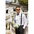 thumbnail image 5 of COOFANDY Mens Shirt White Dress Floral Rose Printed Button Down Wedding Party, 5 of 6