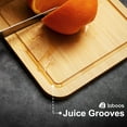 thumbnail image 3 of Small bamboo cutting board with grooves (set of 2) IMini lightweight wooden cutting board for baby dorm I2-piece set, 3 of 7