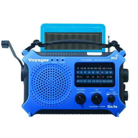 Kaito KA500 5-way Powered Emergency AM/FM/SW NOAA Weather Alert Radio with Solar Dynamo Crank Flashlight and Reading Lamp - (Best Solar Powered Radio)