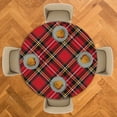 thumbnail image 2 of Red Black Plaids Tablecloth 60x60 Inch Round,Retro Christmas Plaid Waterproof Table Cloth Cover Decorative for Party and ​Camping Holiday Dinning Tabletop Home Décor, 2 of 7