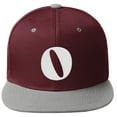 thumbnail image 2 of Daxton Classic Snapback Hat 3D Capital Alphabet Letters Flat Bill Visor Cap, Burgundy Light Grey Hat White Letter O, 2 of 3